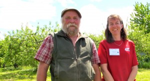 Michael Phillips, author of The Apple Grower and The Holistic Orchard, and Marieka Chaplin of Sandow Farm.